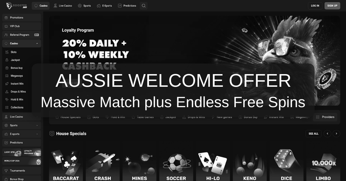 Rooster Casino - Thrilling Online Casino Experience in Australia